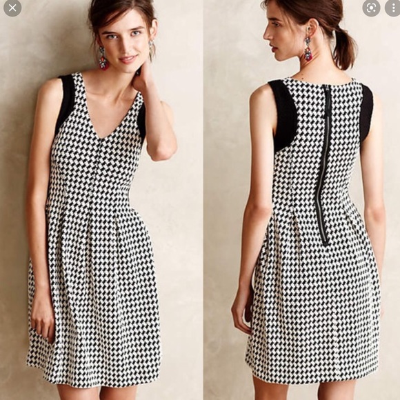 Anthropologie Dresses & Skirts - Maeve By Anthro Houndstooth Dress Size SP